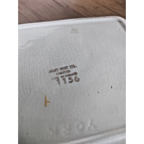 JAMES KENT Longton Vintage Square Pin Dish JAMES KENT Iris Daffodil 1156 - Picture 6 of 11